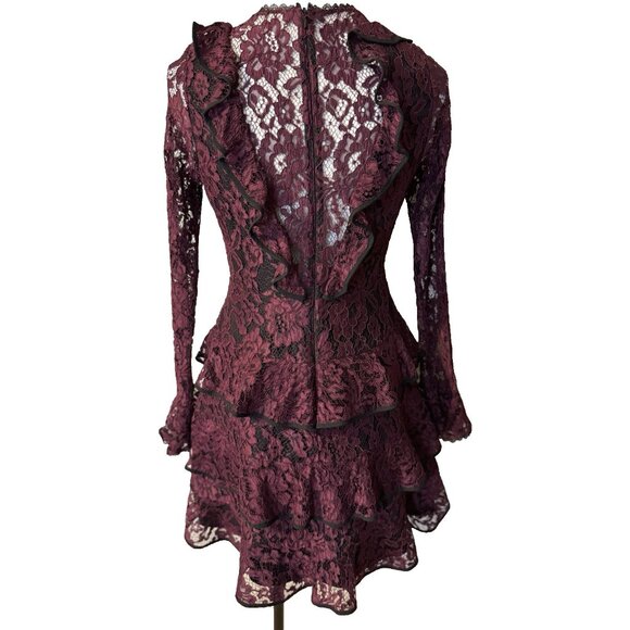 ALEXIS Tracie Dress M Medium Lace Long Sleeve Tiered Ruffle Whimsigoth $525 - Picture 12 of 16